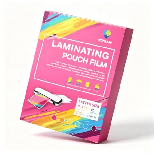 WONLAMI 5 mil Laminating Pouches 8.5 x 11 Laminate Sheets Thermal Laminating Pouches,9x11.5 Inches Lamination Sheets, 100PCS Laminator Machine Sheets Letter Size,Clear - Image 1