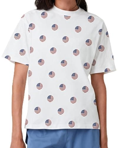 250 Anniversary USA T-Shirt Women USA 250th Shirts Patriotic American Flag Tops 4th of July T-Shirt - Image 1