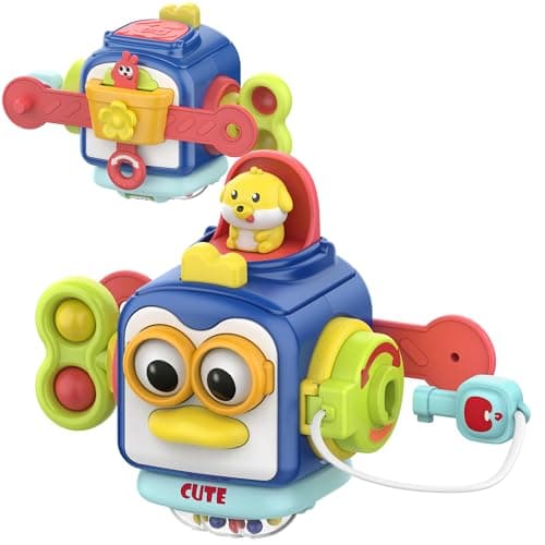 SOONYANG Montessori Toys for 1 Year Old, Activity Cube Toys for 1 Year Old Boy,Travel Sensory Toy for Toddlers 1-3, One Year Old Boy Birthday Gift, Learning Baby Toy 12-18 Months - Image 1