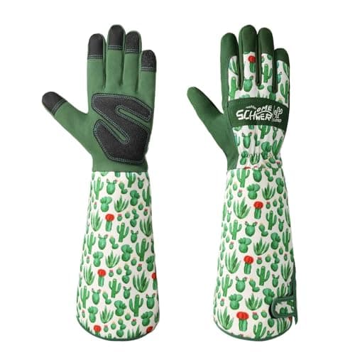 Schwer Gardening Gloves for Women, Rose Pruning Gloves with Forearm Protection, Touchscreen, Fingertip & Palm Strengthening, Breathable & Comfortable Long Garden Glove for Yard, Gardening Gifts, XL - Image 1