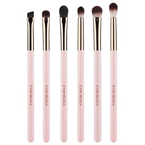 Eye Makeup Brush Set, 6 Pcs Professional Blending Eyeshadow Makeup Brushes for Concealer Eyebrows Eyeliner, Soft Hairs & Wood Handle - Image 1