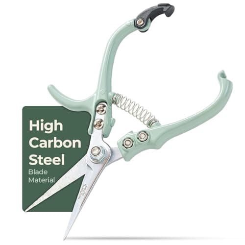 Modern Sprout Pruning Shears - Herb Snipping Scissors- Lightweight Gardening Tools W/Easy Lock - Flower Cutter Garden Shears - Carbon Steel Blade + Reusable Holster (Sage, 1-Pack) - Image 1