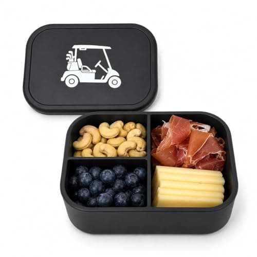 LIAPELA Golf Snack Box – On-Course Food Container for Golf Cart, Leak Resistant Lunch Box with Compartments, Golf Bag Friendly Design, Premium Golf Accessory Gift for Men, Women, Dad, Golfers - Image 1
