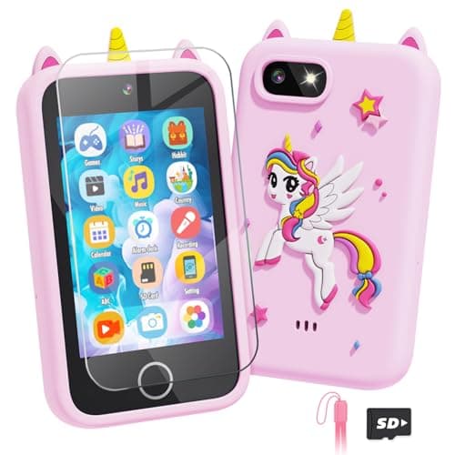 Kids Smart Phone, Unicorn Toys Phone for Girls 3 4 5 6 7 8 Years Old, Dual Camera, 3.5'' Touchscreen Kid Phones, Educational Toy for Toddler Kids Christmas Birthday Gifts, ABC Learning, Habit Tracker - Image 1