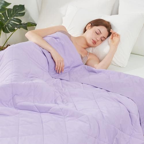 Cozy Bliss Cooling Blanket for Hot Sleepers Queen Size, Q-Max 0.4 Cooling Comfort, Cold Blankets for Night Sweats Sleeping, Ultra-Cool Lightweight Breathable Blanket for Bed, Purple - Image 1