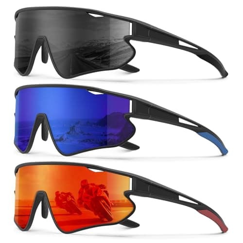 KALIYADI Mens-Sunglasses Polarized Sports Sunglasses: Cycling Sun Glasses Women UV400 Protection for Running - Image 1