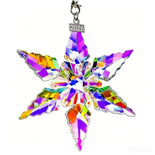 2026 Annual Christmas Ornaments, Crystal Star Ornaments for Christmas Tree - Image 1