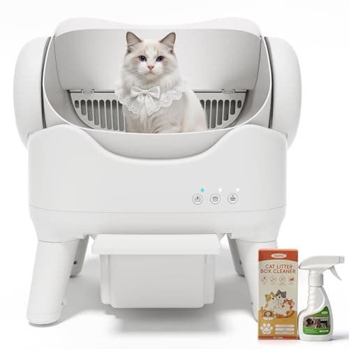 RPZ Automatic Self-Cleaning Cat Litter Box for Large Cats & Multi-Cat Homes, Smart Electric Auto Cleaning Litter Box with Litter Mat & 2 Cleaning Solutions, Ideal for Busy Homes & Apartments - Image 1