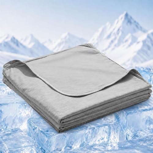 King Size Cooling Blanket for Hot Sleepers - Lightweight Breathable Cool Cold Blanket - Keep Cool for Night Sweats, Soft Thin Ice Blankets for Bed Couch Sofa, (Light Gray, 90"x108") - Image 1