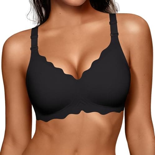 OEAK Women Value Series Jelly Bras Wireless Pushup Convertible Bra Black,S