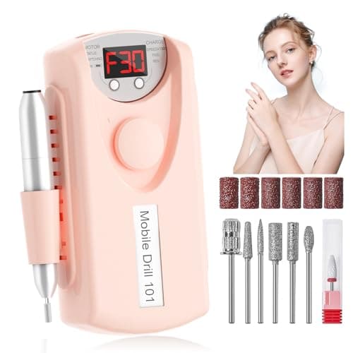 YunLuna Electric Nail Drill Professional Acrylic Nail Tools w/ 7 Drill Bits
