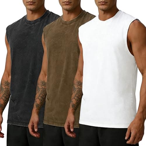 LETSEE Tank Tops for Men Cotton Sleeveless Muscle Tee Breathable Athletic Shirts for Gym Running & Casual Wear - Image 1