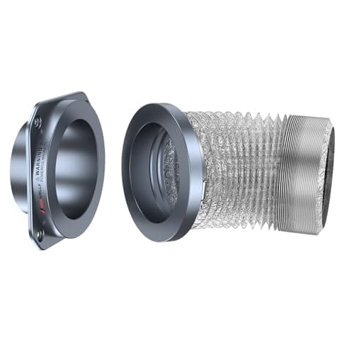VOXWELLY Magnetic Dryer Vent Coupling Easy to Clean Quick Connector Airtight Seal Dryer Vent Connector Kit Including a 2.6ft 4" Duct and two Clamps, DV180 - Image 1
