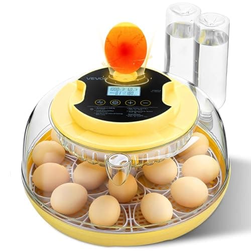 VEVOR 18 Egg Incubator, Automatic Egg Turner with LED Candler, Temperature & Humidity Control, 360° View Clear Window, Auto Water Refill, Poultry Eggs Incubators for Hatching Chicks Ducks Goose Quail - Image 1