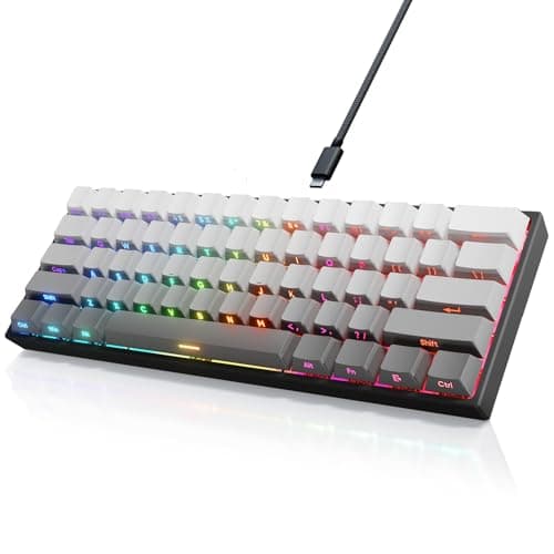Mini 60% Mechanical Gaming Keyboard Wired, YK61 Hall Effect Magnetic Switch, Adjustable Actuation Rapid Trigger Mode, 8K Hz Polling Rate, Hot-Swap, 61 Keys RGB Backlit Side Printed PBT Keycaps - Image 1
