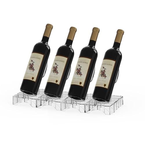 VTOPA Acrylic Wine Rack Countertop, Expandable Modular Wine Bottle Display Stand, Clear Wine Holder for Home Bar Decor, Kitchen, Small Spaces, Dinner Parties & Gifts (4) - Image 1