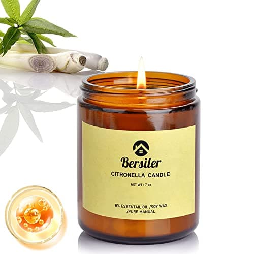 Aromatherapy Candles, Scented Candles, 7 OZ Lemongrass Citronella Candles, Stress Relief and Relax for Home & Bedroom Gift for Women Birthday Christmas, Soy Wax Candle - Image 1