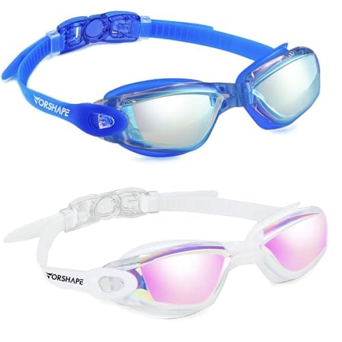 Vorshape Swim Goggles for Adult Men Women Youth 2 Pack Clear Vision Anti-Fog Anti-UV Comfort Fit Goggles for Swimming - Image 1