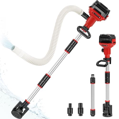 Cordless Stick Water Transfer Pump Compatible for Milwaukee 18V Battery(Tool Only), 800GPH Brushless Portable Sump Pumps, 180° Rotatable Pool Pump for Garden, Pond, Basement, Boat - Image 1