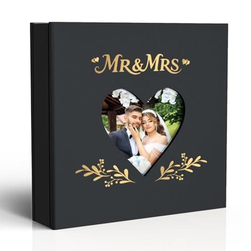 Barsone Linen Wedding Photo Album 4x6 with 400 Pockets(Large Capacity Customizable Memory Book, Custom Engraved Cover, Bridal Photo Album for Engagement, Gifts & Memory Keepsake) - Image 1