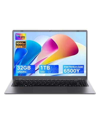 Zrasu 14" Laptop Computer,Pentium Gold 6500Y (Up to 3.4GHz), 32GB RAM 1TB SSD, Grey Laptops with Type-C, HDMI, USB3.2, BT5, WiFi 5, Lightweight Business Laptop - Image 1