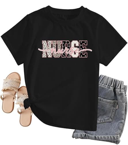 Nurse Shirt for Women - Leopard Print Nurse Life T-Shirt Short Sleeve for Nurse Week Gift - Image 1