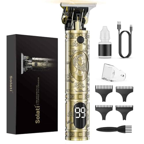 Solati Hair Clippers for Men Cordless Professional Beard Trimmers with LCD Display Electric Grooming Rechargeable Shaver Zero Gapped T/Blade Cutting Kit Gift for Women Men Children - Image 1