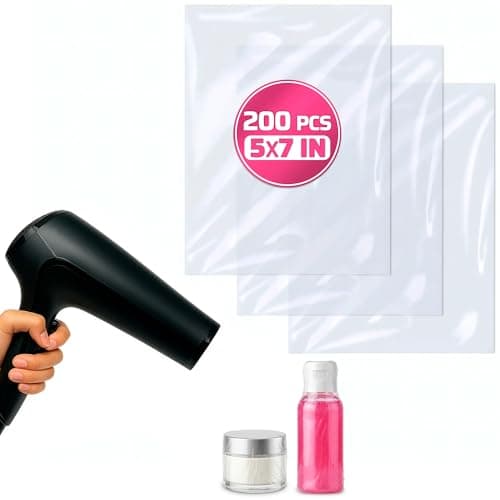 200 Pcs Shrink Wrap for Soap – 5x7" Soap Making Supplies, Bath Bombs, & Jewelry – Gift Wrap Shrink Bags for DIY Projects & Mother's Day Presents | Use with Heat Gun or Hair Dryer at Medium Temperature - Image 1