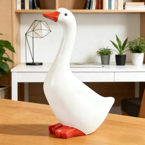 TTDOM 7 Inch Desk Goose Desktop Goose Decor Gifts for Women Housewarming Gifts Home Office Desk Bookshelf Decor - Image 1
