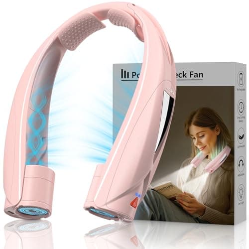 Laimiod Portable Neck Fan - with LED Book Light, 6-20 Hrs Long Battery, 6-Speed Adjustable, USB-C Rechargeable, Ultra Quiet, Hands-Free Personal Cooling for Men Women Outdoor Indoor - Image 1