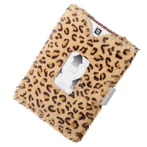 LIULIHUA LLH Leather Trifold Wallet - RFID Blocking with Stainless Steel Locking Clip Wallet, Minimalist Front Pocket RFID Blocking Credit Card Holder (Leopard) - Image 1