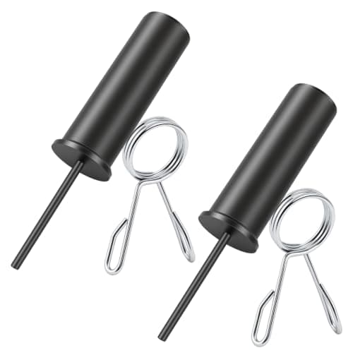 CAELUM 2Pcs Weight Stack Pin Extender with Spring Clip Collar, Gym Pins for Weight Stack Machine, Strength Training Equipment Attachments for Cable Machine and Home Gym