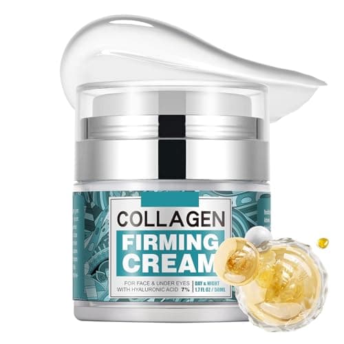 Collagen Cream for Face with Stem Cells Retinol Hyaluronic Acid Niacinamide for All Skin Types, Anti Wrinkle Cream for Women and Men, Skin Tightening & Firming and Neck, Hydrating Face Cream - Image 1