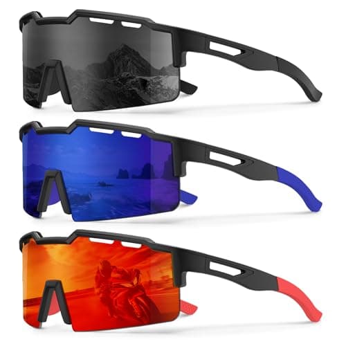 KALIYADI Polarized Sport-Sunglasses-Men Cycling Sunlasses: Lightweight Running Sun Glasses UV400 Protection Golf Fishing - Image 1
