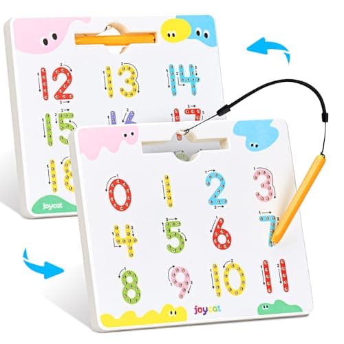JoyCat Double-Sided Magnetic Number Tracing Board - 2-in-1 Numbers 1-20 Writing Toys for Toddlers & Kids, Preschool Math Manipulatives, Kindergarten Educational Learning Gifts for 3-5 Year Olds - Image 1