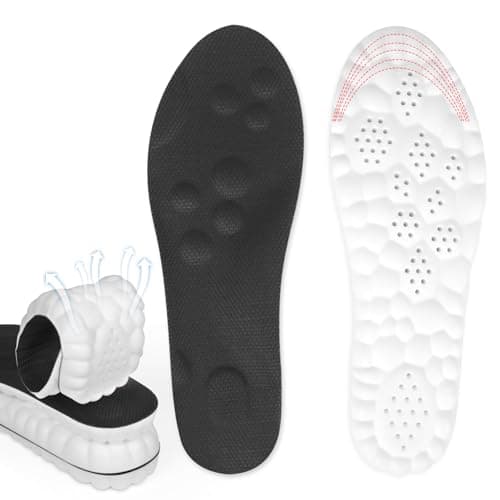 Steppers Insoles for Men & Women, 4D Memory Foam Cloud Footstr Insoles with Arch Support, Comfortable & Breathable Massage Shoe Inserts for Foot Pain & Fatigue (Black, US M 7-11/W 8.5-13.5) - Image 1