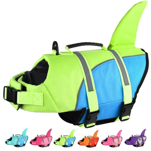 Doglay Shark Dog Life Jacket With Superior Buoyancy and Rescue Handle, Adjustable Ripstop Vest for Swimming Boating, Pet Flotation for Small Medium Large Dogs - Image 1