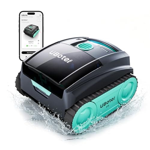 Pool Vacuum, UBoter S10 Cordless Robotic Pool Cleaner, Automatic Pool Vacuum for Inground & Above Ground Pools to 1290 Sq.Ft, Floor Wall Waterline Step Cleaning, 150 M Runtime, Auto Parking, Smart App - Image 1
