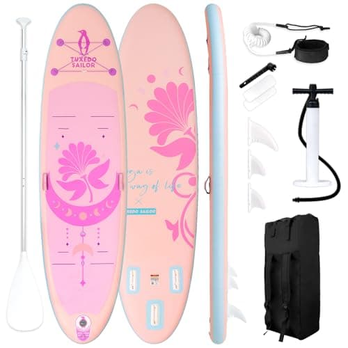 Tuxedo Sailor 10'6"×33"×6" Inflatable Stand Up Paddle Board with SUP Accessories, Anti-Slip EVA Deck and Large Fin, Paddle Boards for Adults & Youth of All Skill Levels - Image 1