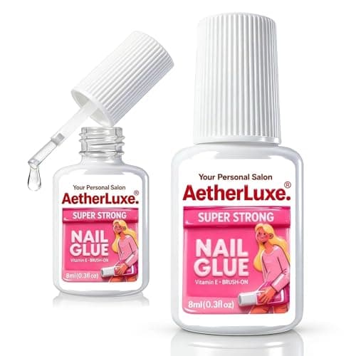 Super Strong Nail Glue for Press On Nails,Upgraded Formula with SGS Certification,Vegan,5S Instant Dry,Up to 30 Days Hold,False Nail Glue,Brush Applicator,8ml,1 pcs - Image 1