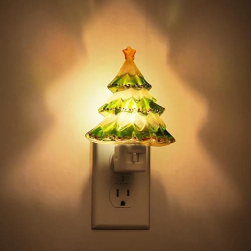 JandCase Christmas Tree Night Light, 3000K Night Lights Plug into Wall,Cute & Funny Christmas Night Light for Kids,Plug in Vintage Decor Nightlight with 360° Rotatable for Home Party Decor,1 Pack