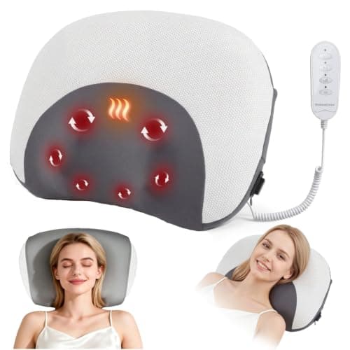 Relmalynne Upgraded 3-in-1 Neck Massager Pillow with Heat: Rechargeable Neck and Shoulder Massage for Birthday - Cordless Adjustable Neck Massage Gift with 3 Intensity & Heating for Office Worker - Image 1