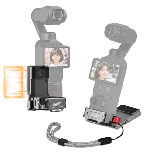Flymile Pocket 4 Magnetic Mount Stand, 180° Adjustable Aluminum Metal Cage Frame Clamp Desk Bracket for Osmo Pocket 4, Expansion Adapter Magnet Handle & Cold Shoe for DJI Osmo Pocket 4 Accessories - Image 1