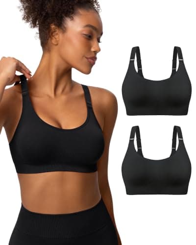 QDN Workout Bras for Women, Womens Comfort Gym Clothes Sports Bra Athletic Sets Yoga Pilates Outfits- Seamless Stretchy Tops - Image 1