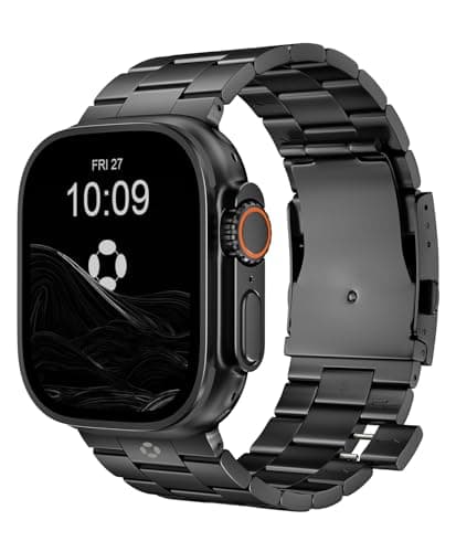 FiNESTONE CRNS-PRO Titanium Band for Apple Watch Ultra Band 3/2/1 49mm & Series 11/10 46mm, Scratch Resistant & Easy Adjust Ultra Watch Band for Men,iWatch Metal Watch Strap,Valentines Day Gifts for Men - Image 1