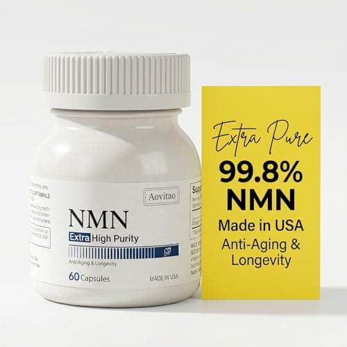 AOVITAO NMN Supplement 500mg Ultra Pure 99.8% | Stabilized Form | Supports NAD+ Production, Cellular Health & Healthy Aging | 60 Capsules - Image 1