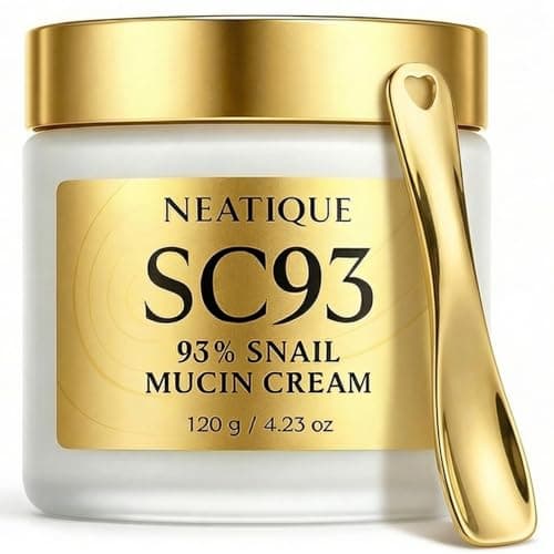 Neatique Snail Mucin Cream 93% for Skin Care, Intense Hydration & Dryness, Snail Mucin Moisturizer 120g, Natural Snail Secretion Filtrate & Non-GMO, Fast Absorbing & Non-Sticky, 4.23oz - Image 1