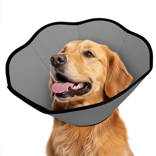 MIDOG Dog Cone Collar After Surgery, Soft Dog Cone Alternative to Stop Licking,Adjustable Elizabethan Recovery Cones for Small to Large Sized Dogs - Image 1