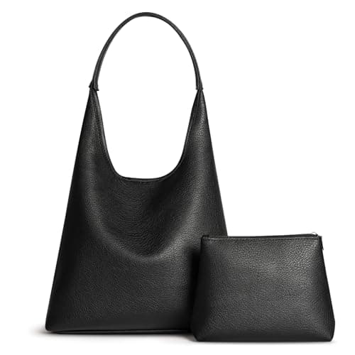 Hobo Bag for Women, Soft Vegan Leather Tote Shoulder Bags, Slouchy Designer Purse, Stylish Large Handbag - Image 1