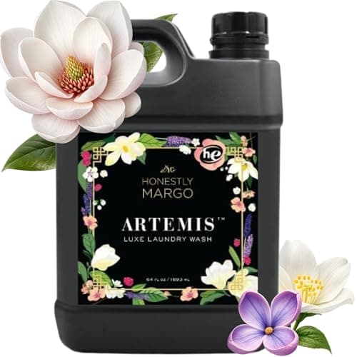 Honestly Margo Artemis Luxury Laundry Detergent (64 oz, Pack of 1) – Laundry Detergent Scented with Almond, White Lilies, Amber Musk & Peach Perfume | Delicate Laundry Detergent, Liquid Soap, 11 Loads - Image 1